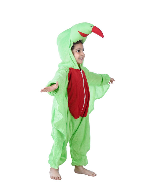 BookMyCostume Green Parrot Tota Pet Bird Kids Fancy Dress Costume